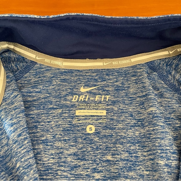 Nike Running Long Sleeve Heather Blue Dry Fit Quarter-Zip (Women’s Small) - Picture 5 of 8